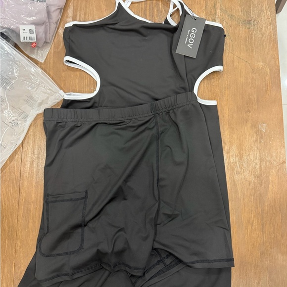 Womens Tennis Dress Golf Dresses with Shorts, Inner Pocket Sleeveless Casual - Picture 6 of 7